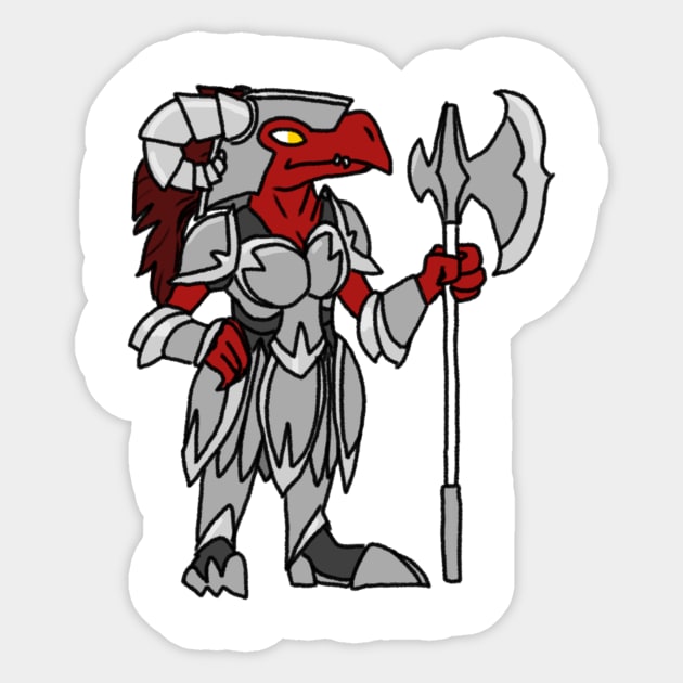 Dragonborn Fighter Sticker by NathanBenich